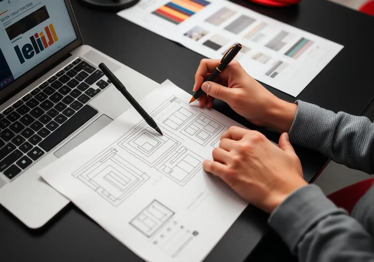 Brendigo process — wireframe and moodboard